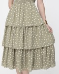SIXDO Polka Dot Spaghetti Strap Maxi Chiffon Dress